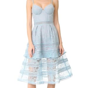 Self portrait lace panel dress